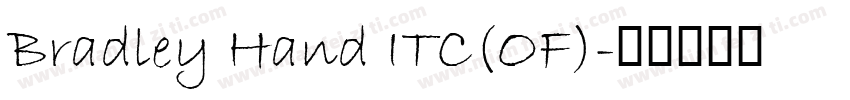 Bradley Hand ITC(OF)字体转换